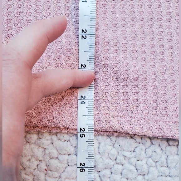 NWT Calvin Klein Pink Waffle Knit Thermal Top - Picture 16 of 16